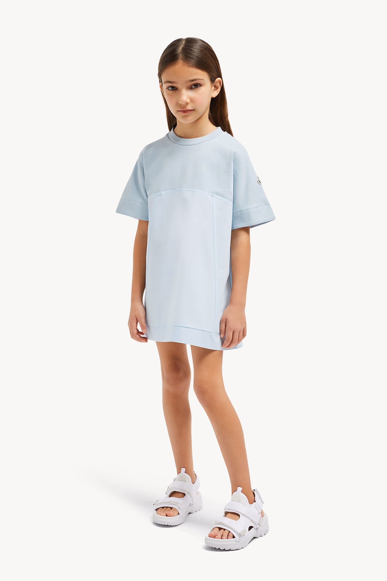 Vestido camiseta de algodón Niña Azul claro Moncler 2